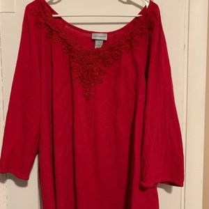 Catherine’s Red 3x cute top !